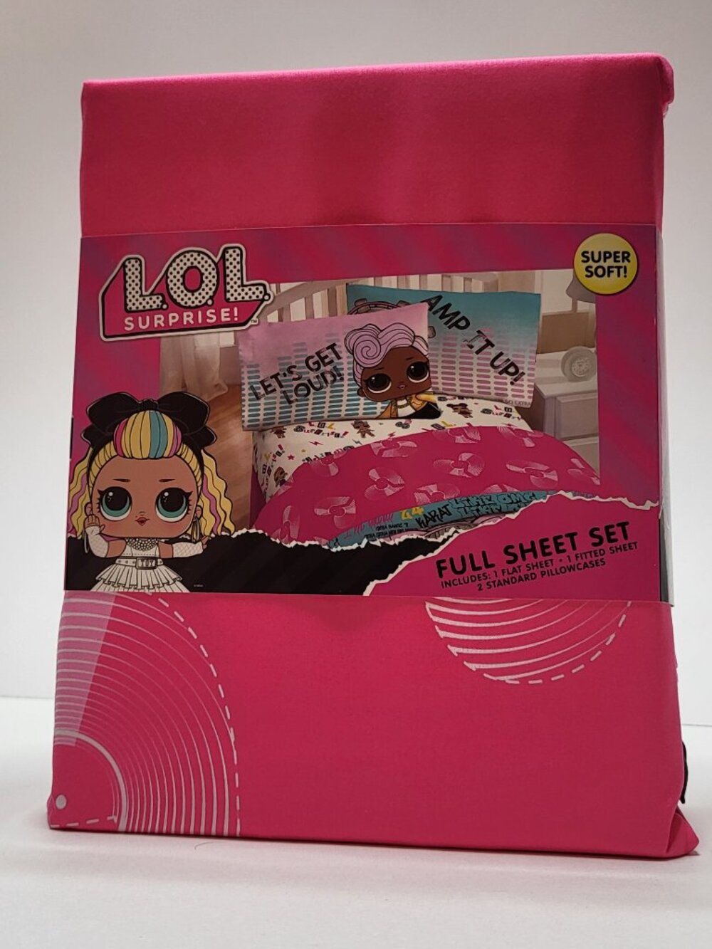 4pc Girls LOL Surprise in Concert Full Sheet Set 2 Pillowcases Polyester Kid LOL